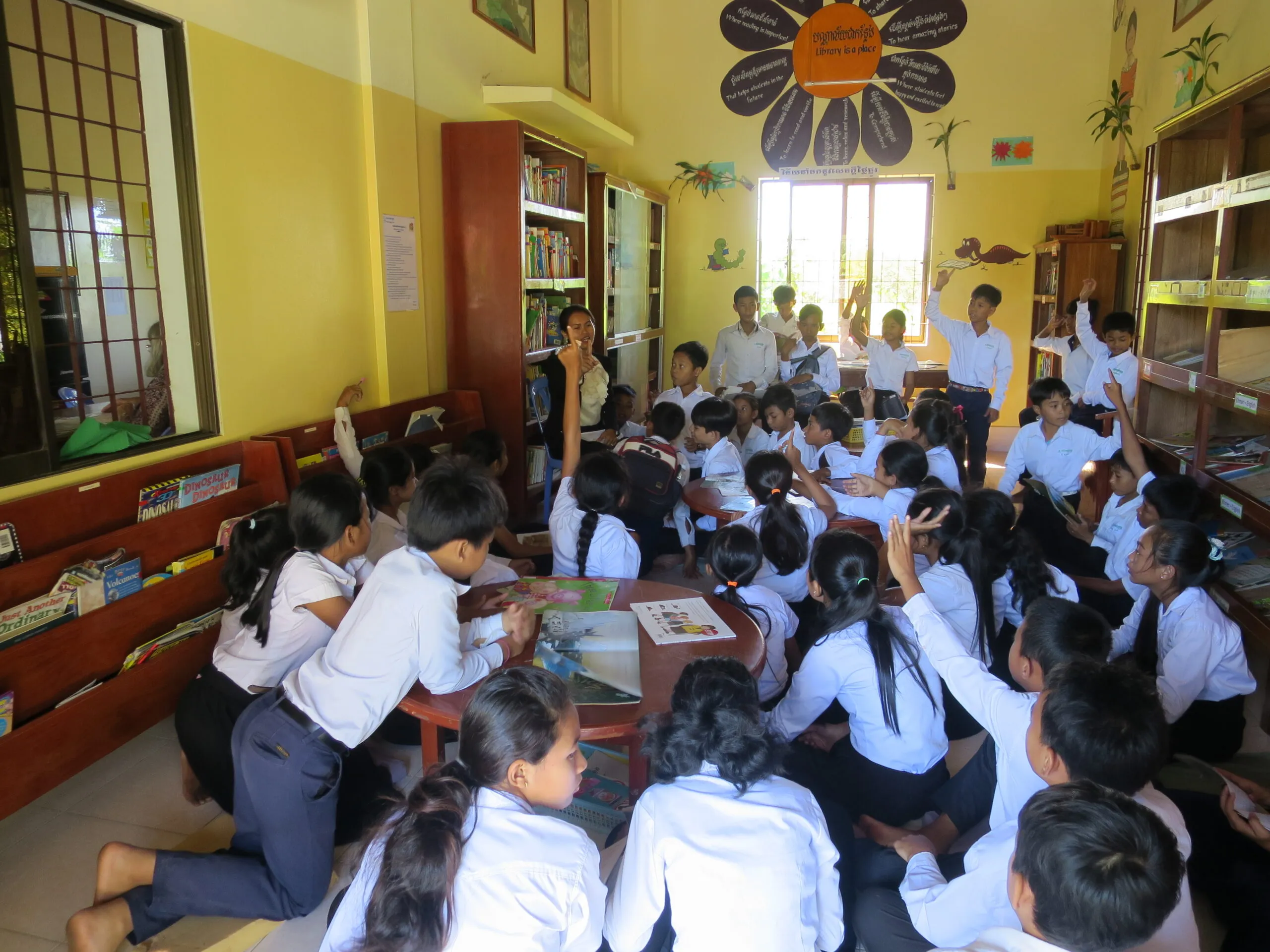 Teachers and children at Chumkriel Language School